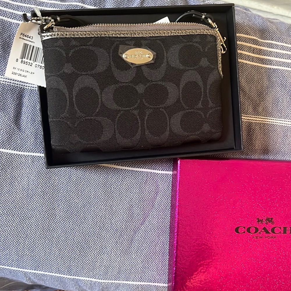 Brand new in box with all tags attached coach wristlet